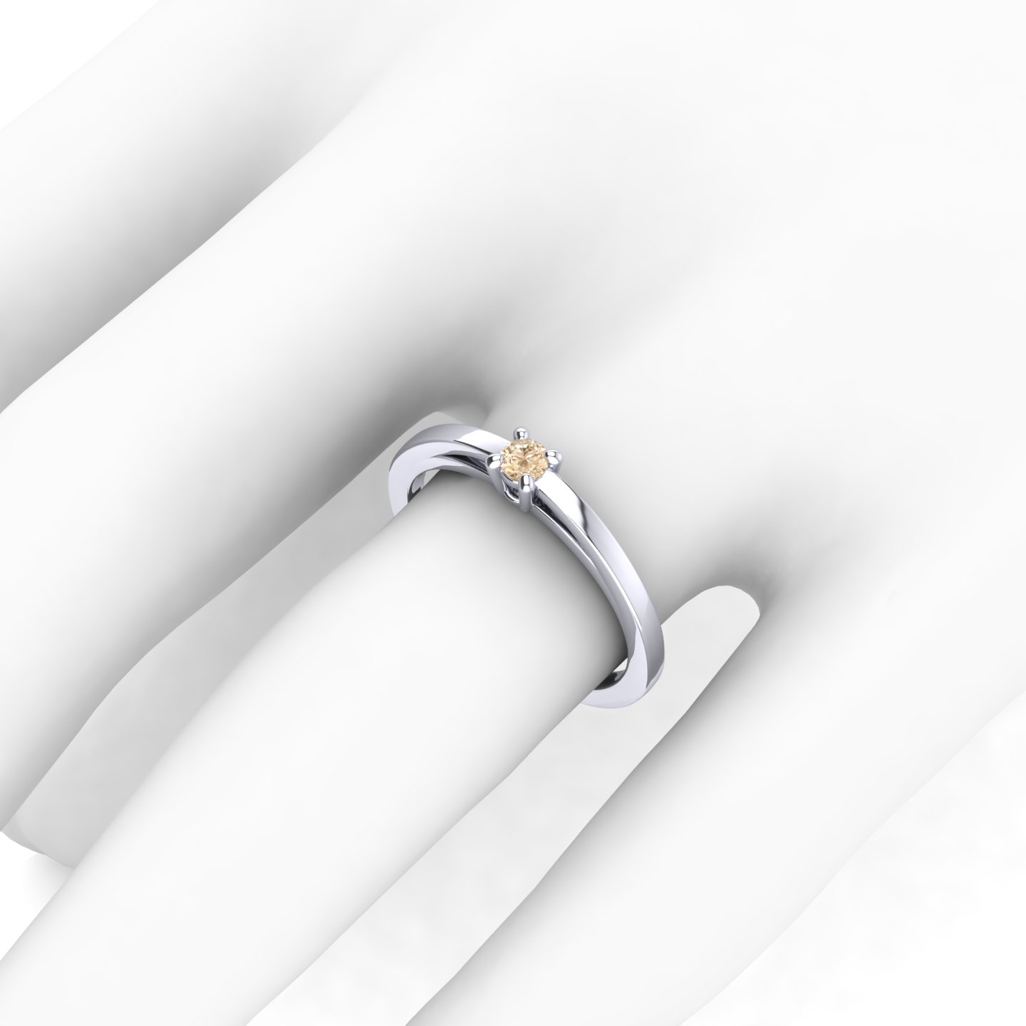 14K White Gold Princess Cut Unique Bypass Diamond Pave Swirl Engagemen –  RockHer.com